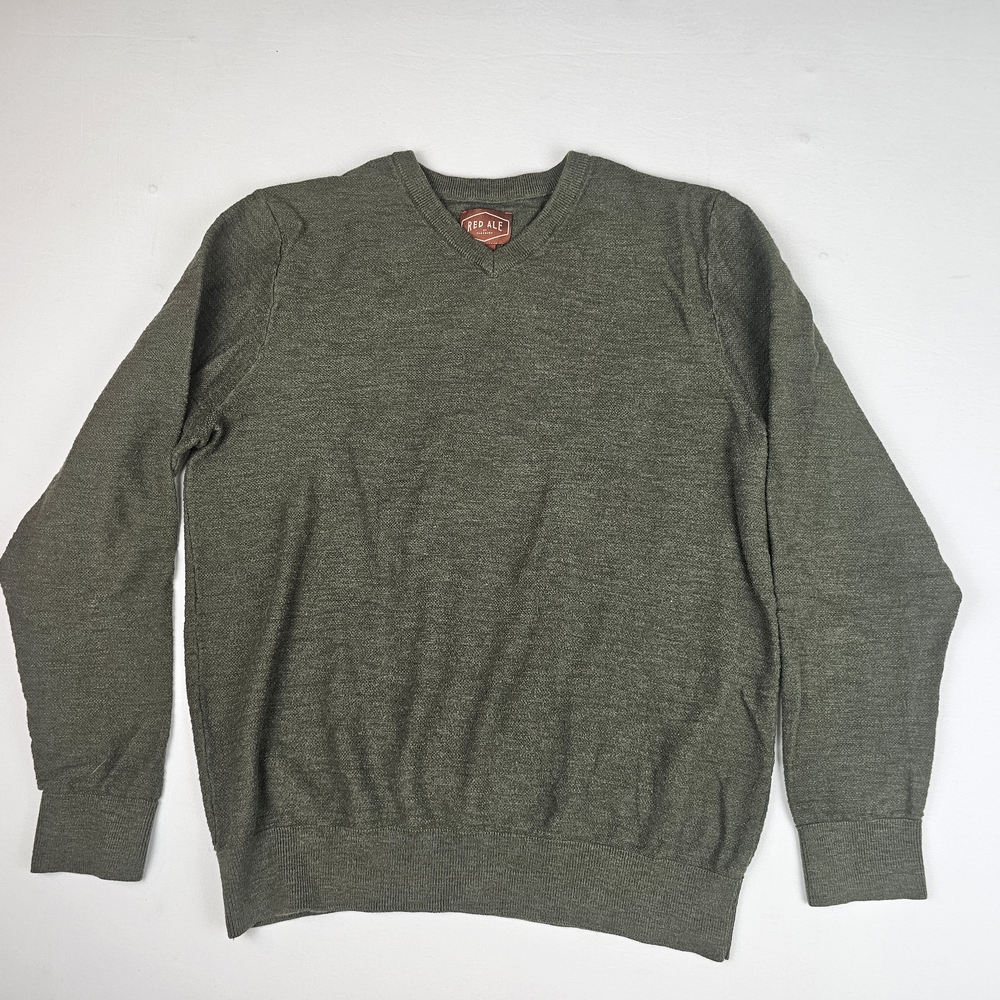 Red Ale by Alesbury Men’s Gray Marled Crewneck Knit Sweater - Size M
